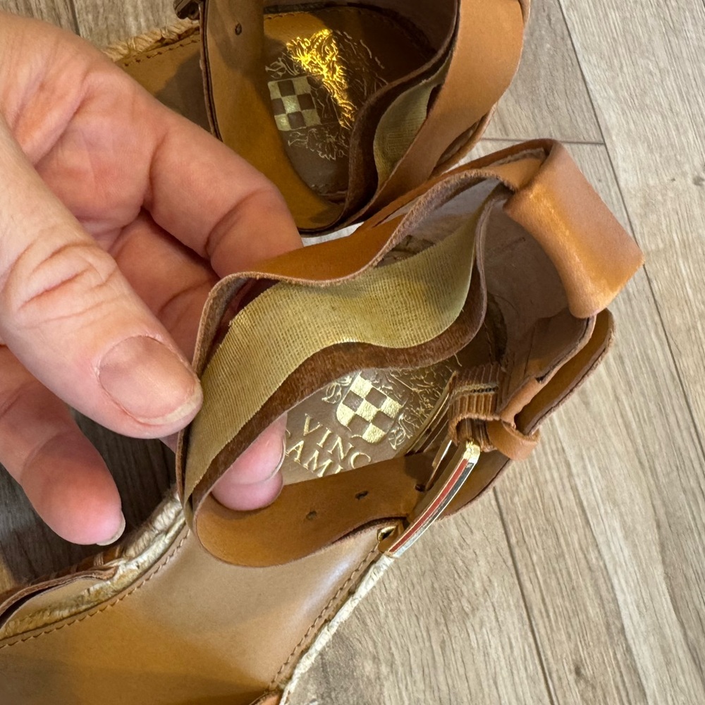 Vince Camuto Women's Tan Wedge Espadrille Sandals Never Worn 7.5 - Picture 6 of 7
